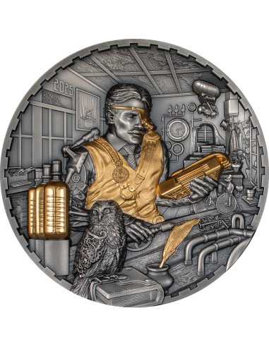SCIENCE LAB Steampunk 1Kg Moneta d'argento 100$ Isole Cook 2025 - Coins & More - Isole Cook