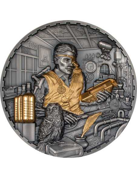 SCIENCE LAB Steampunk 1Kg Moneta d'argento 100$ Isole Cook 2025 - Coins & More - Isole Cook