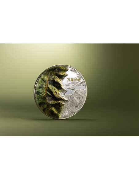 DIE GROSSE MAUER VON CHINA 3 Oz Silbermünze 20$ Cook Islands 2025 - Coins & More - Cookinseln