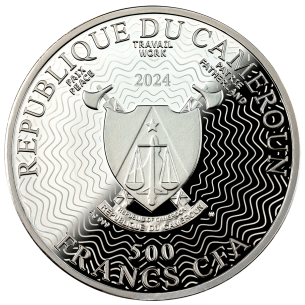 NGC 1907 Galaxies Silver Coin 500 Francs CFA Cameroon 2024 - Coins & More - Cameroon 2