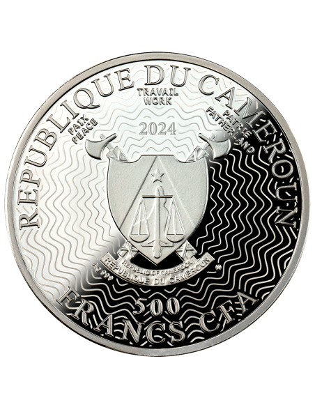 NGC 1907 Galaxien Silbermünze 500 Francs CFA Kamerun 2024 - Coins & More - Kamerun