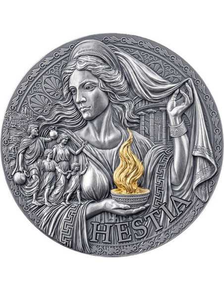 HESTIA Die große griechische Mythologie 3 Oz Silbermünze 3000 Francs Kamerun 2025 - Coins & More - Kamerun