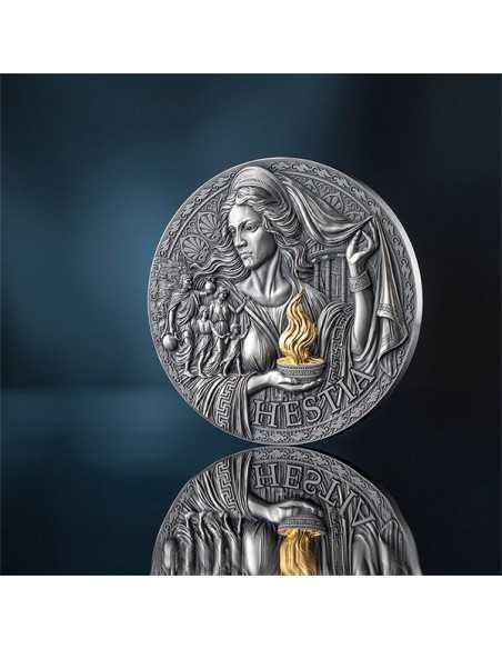 HESTIA Die große griechische Mythologie 3 Oz Silbermünze 3000 Francs Kamerun 2025 - Coins & More - Kamerun