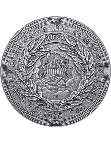 HESTIA Die große griechische Mythologie 3 Oz Silbermünze 3000 Francs Kamerun 2025 - Coins & More - Kamerun