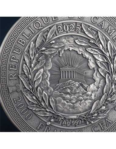 HERACLES The Great Greek Mythology 2 Oz Silver Coin 2000 Francs Cameroon 2025 - Coins & More - Cameroun