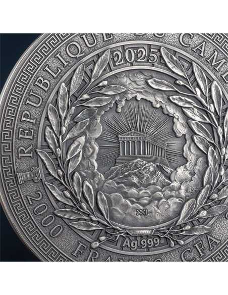 HERACLES Die große griechische Mythologie 2 Oz Silbermünze 2000 Francs Kamerun 2025 - Coins & More - Kamerun