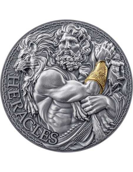 HERACLES Die große griechische Mythologie 2 Oz Silbermünze 2000 Francs Kamerun 2025 - Coins & More - Kamerun