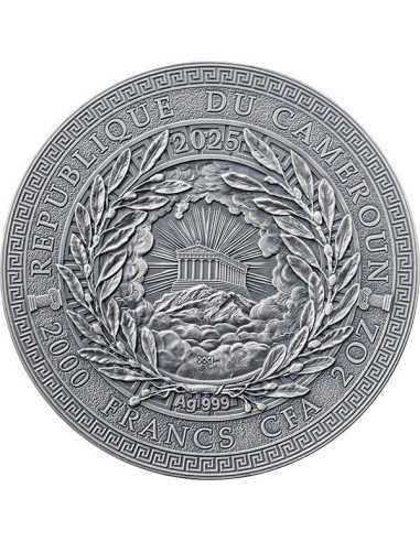 HERACLES El Grande Mitología Griega 2 Oz Moneda de Plata 2000 Francos Camerún 2025 - Coins & More - Camerún