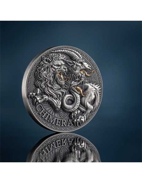 CHIMERA Die große griechische Mythologie 1 Oz Silbermünze 1000 Francs Kamerun 2025 - Coins & More - Kamerun