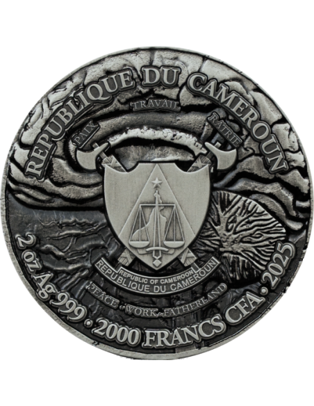 ARACHNE 2 Oz Silbermünze 2000 Francs CFA Kamerun 2025 - Coins & More - Kamerun