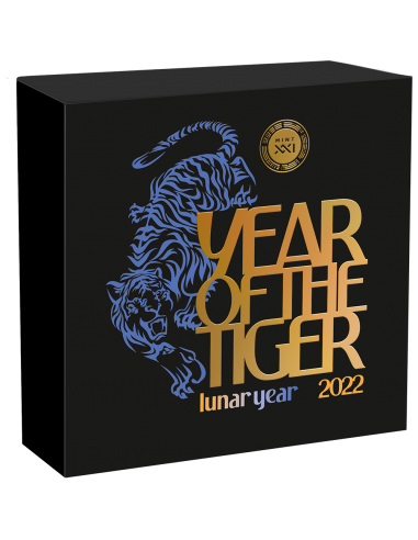 TIGER Lunar Year Silver Coin 5 Cedis Ghana 2022 - Coins & More - Africa