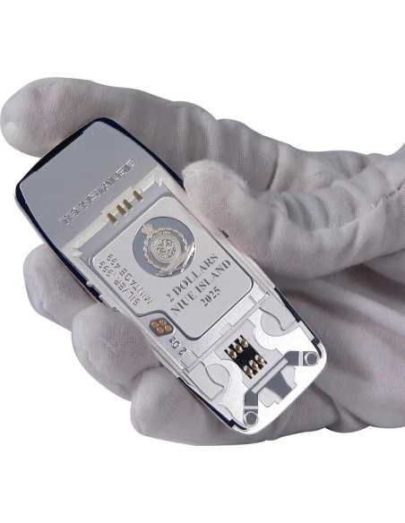 UNBREAKABLE PHONE Farbig Vergoldet TechStalgic 2 Oz Silbermünze 2$ Niue 2025 - Coins & More - Niue