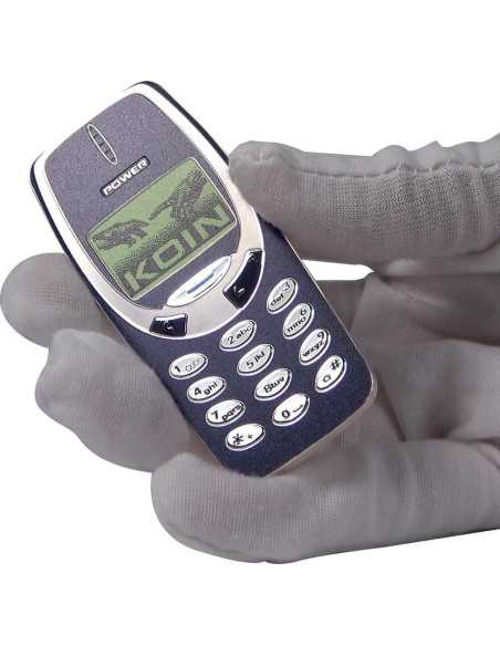 UNBREAKABLE PHONE Farbig Vergoldet TechStalgic 2 Oz Silbermünze 2$ Niue 2025 - Coins & More - Niue