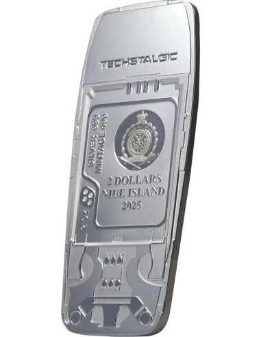 UNBREAKABLE PHONE TechStalgic Moneta d'argento da 2 Oz 2$ Niue 2025 - Coins & More - Niue
