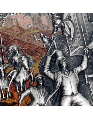 Viaggio in treno intorno al mondo in 80 giorni Moneta d'argento da 3 once 5$ Niue 2023 - Coins & More - Niue