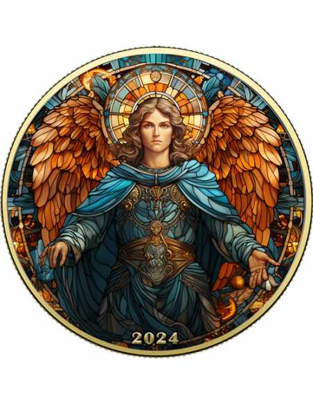 SAINT MICHAEL Saint Vitrail American Eagle 1 Oz Silver Coin 1$ USA 2024 - Coins & More - Usa