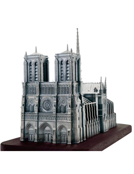 NOTRE DAME DE PARIS Moneda de Plata 3D de 10 Oz 3000 Francos Camerún 2024 - Coins & More - Camerún