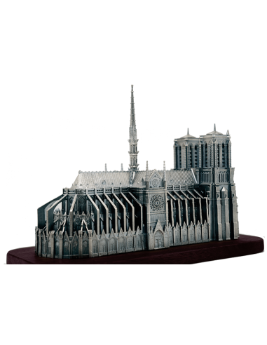 NOTRE DAME DE PARIS Moneda de Plata 3D de 10 Oz 3000 Francos Camerún 2024 - Coins & More - Camerún
