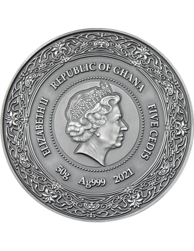 BRIGID Goddesses of Health Silver Coin 5 Cedis Ghana 2021 - Coins & More - Africa