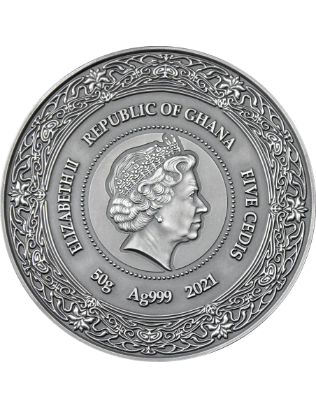 BRIGID Goddesses of Health Silver Coin 5 Cedis Ghana 2021 - Coins & More - Africa