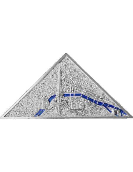 LE LOUVRE Paysage de Paris Pièce d'argent 2$ Samoa 2024 - Coins & More - Samoa