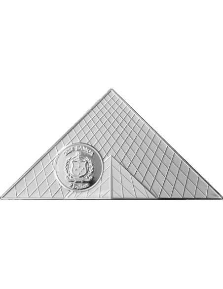 LE LOUVRE Paysage de Paris Pièce d'argent 2$ Samoa 2024 - Coins & More - Samoa