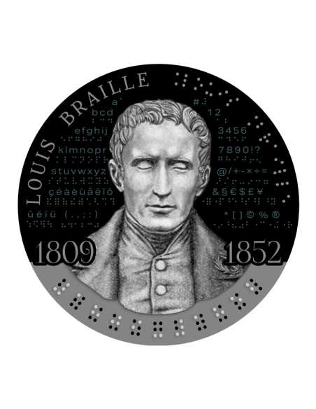 LOUIS BRAILLE 2 Oz Silver Coin 2000 Francs Cameroon 2024 - Coins & More - Cameroon