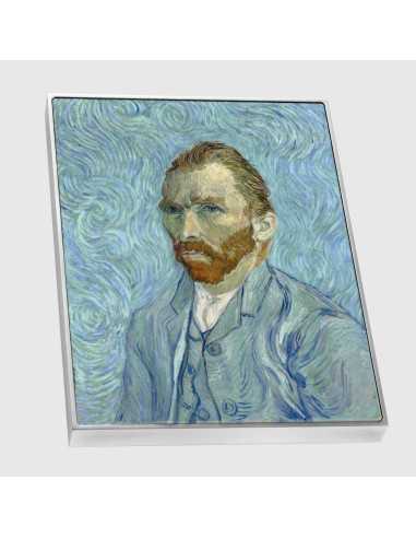 SELBSTPORTRÄT 1889 von Vincent Van Gogh Farbige 2,5 Oz Silber & 120g Kupfermünze 10000 Francs Chad 2024 - Coins & More - Tschad
