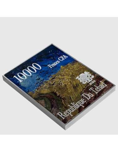 SELBSTPORTRÄT 1889 von Vincent Van Gogh Farbige 2,5 Oz Silber & 120g Kupfermünze 10000 Francs Chad 2024 - Coins & More - Tschad