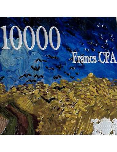 SELBSTPORTRÄT 1889 von Vincent Van Gogh Farbige 2,5 Oz Silber & 120g Kupfermünze 10000 Francs Chad 2024 - Coins & More - Tschad