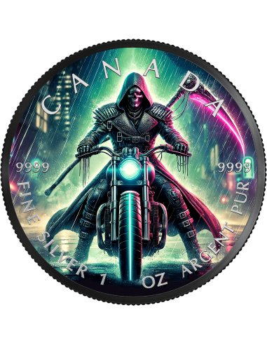 GRIM REAPER Cyberpunk 1 Oz Silbermünze 5$ Kanada 2024 - Coins & More - Kanada