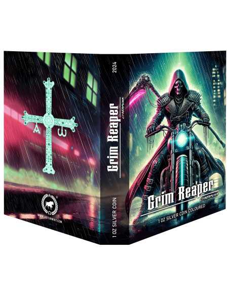 GRIM REAPER Cyberpunk 1 Oz Silbermünze 5$ Kanada 2024 - Coins & More - Kanada