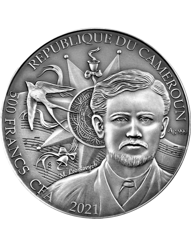 CAROL OF THE BELLS Silver Coin 500 Francs Cameroon 2021 - Coins & More - Camerun