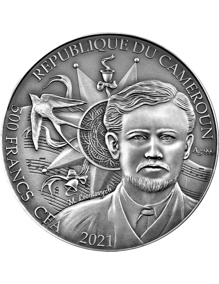 CAROL OF THE BELLS Silver Coin 500 Francs Cameroon 2021 - Coins & More - Camerun