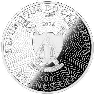 STARRY NIGHT Edvard Munch Silver Coin 500 Francs CFA Cameroon 2024 - Coins & More - Cameroon 2