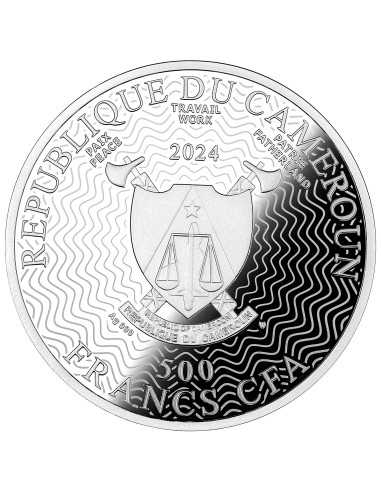 STARRY NIGHT Edvard Munch Silbermünze 500 Francs CFA Kamerun 2024 - Coins & More - Kamerun