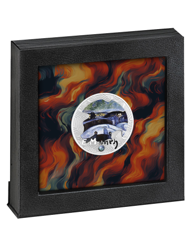 STARRY NIGHT Edvard Munch Silbermünze 500 Francs CFA Kamerun 2024 - Coins & More - Kamerun