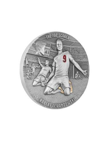 TOP SCORER ROBERT LEWANDOWSKI The Way to the Dreams 2 Oz Silver Coin 5$ Niue 2024 - Coins & More - Niue