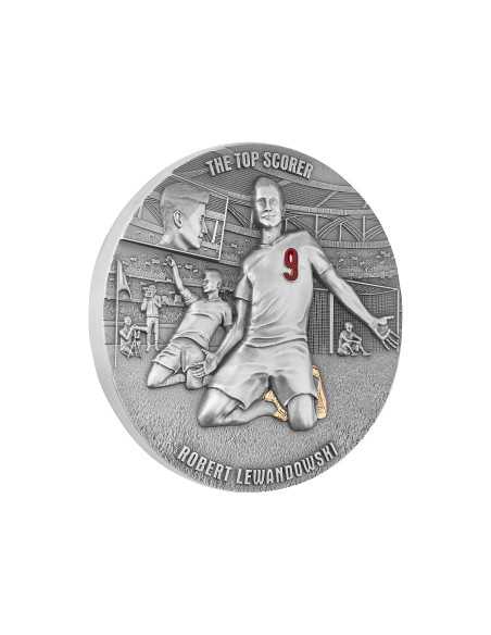 TOP SCORER ROBERT LEWANDOWSKI The Way to the Dreams 2 Oz Silver Coin 5$ Niue 2024 - Coins & More - Niue