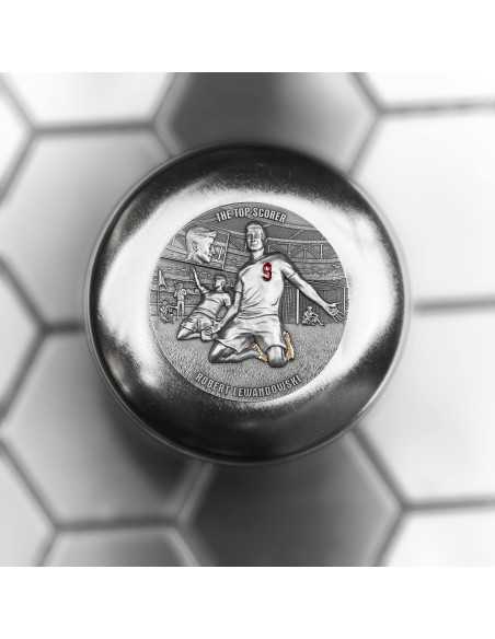 TOP SCORER ROBERT LEWANDOWSKI The Way to the Dreams 2 Oz Silver Coin 5$ Niue 2024 - Coins & More - Niue