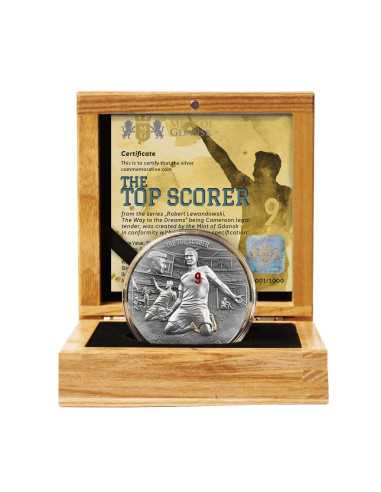 TOP SCORER ROBERT LEWANDOWSKI The Way to the Dreams 2 Oz Silver Coin 5$ Niue 2024 - Coins & More - Niue