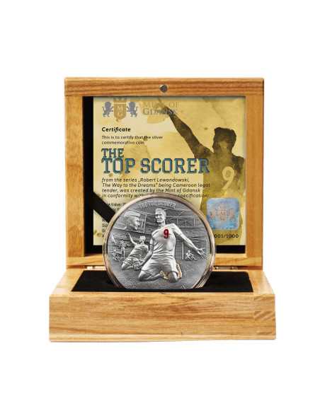 TOP SCORER ROBERT LEWANDOWSKI The Way to the Dreams 2 Oz Silver Coin 5$ Niue 2024 - Coins & More - Niue