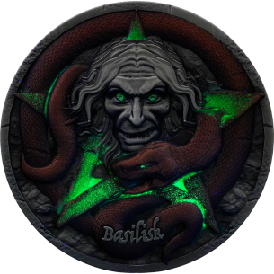 BASILISK Legends of the Serpentine Realm 2 Oz Silver Coin 2000 Francs Cameroon 2025 - Coins & More - Cameroun 2