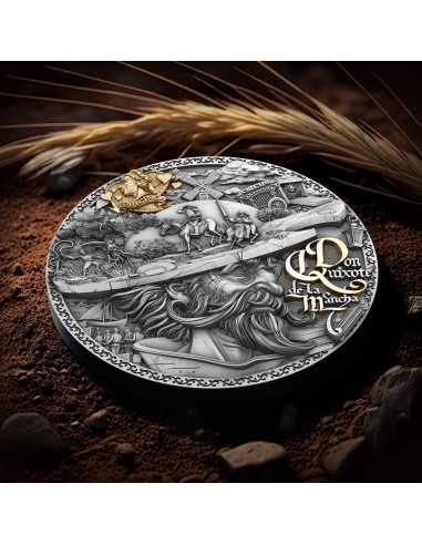DON QUIXOTE DE LA MANCHA Moneda de Plata de 2 Oz 5$ Niue 2024 - Coins & More - Niue