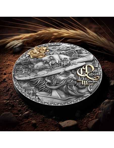 DON QUIXOTE DE LA MANCHA 2 Oz Silver Coin 5$ Niue 2024 - Coins & More - Niue