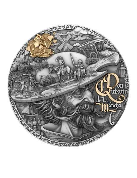 DON QUIXOTE DE LA MANCHA 2 Oz Silver Coin 5$ Niue 2024 - Coins & More - Niue