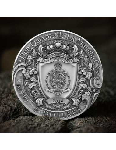 DON QUIXOTE DE LA MANCHA 2 Oz Silver Coin 5$ Niue 2024 - Coins & More - Niue