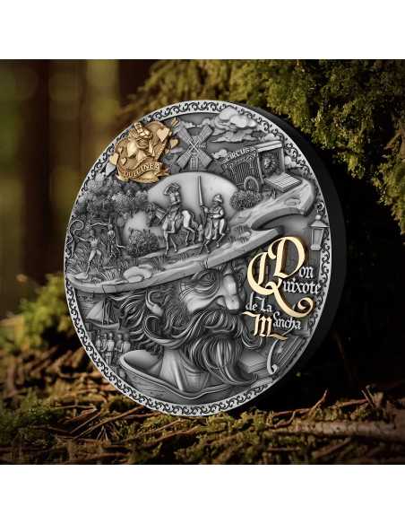 DON QUIXOTE DE LA MANCHA Moneda de Plata de 2 Oz 5$ Niue 2024 - Coins & More - Niue