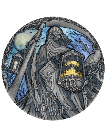 THE ONE WHO WAITS Grim Reaper Figures Of Death 2 Oz Silver Coin 2000 Francs Cameroon 2024 - Coins & More - Cameroon