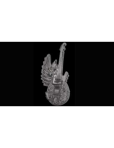 GUITARRA DELL'ANGELO Musica divina Moneta d'argento da 2 once 2000 franchi Camerun 2025 - Coins & More - Camerun